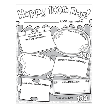 TEACHER CREATED RESOURCES Happy 100th Day Poster Pack, PK32 TCR5640